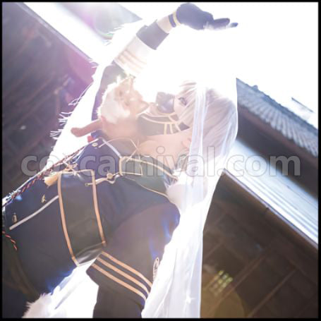 Touken Ranbu Uchigatana Swordsman Nakigitsune Cosplay Costume coscarnival - Side Profile