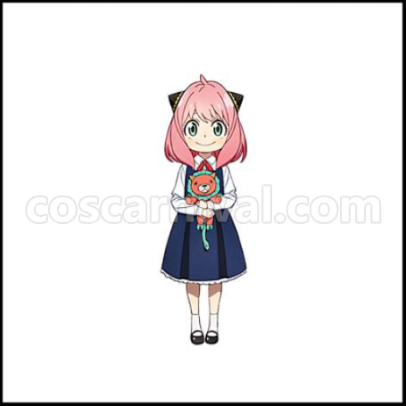 Spy x Family Anya Forger Casual Clothes Cosplay Costume coscarnival - Front View
