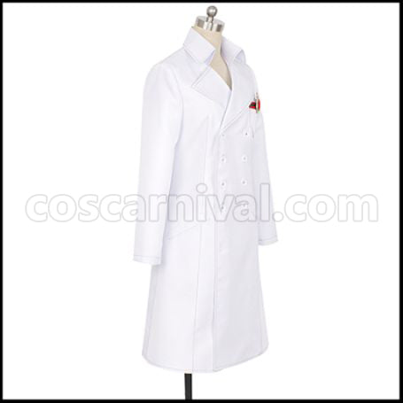 Twisted Wonderland Diasomnia Dormitory Riddle Rosehearts Lab Coat Cosplay Costume coscarnival - Side Profile