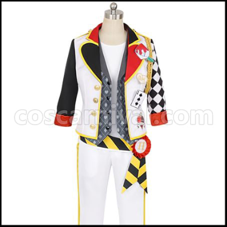 Twisted Wonderland Heartslabyul Dormitory Trey Clover Cosplay Costume coscarnival - Material Texture