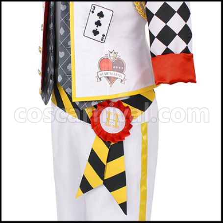 Twisted Wonderland Heartslabyul Dormitory Trey Clover Cosplay Costume coscarnival - Front View
