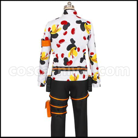 Twisted Wonderland Beans Camo Jade Leech Cosplay Costume coscarnival - Detail Close-up