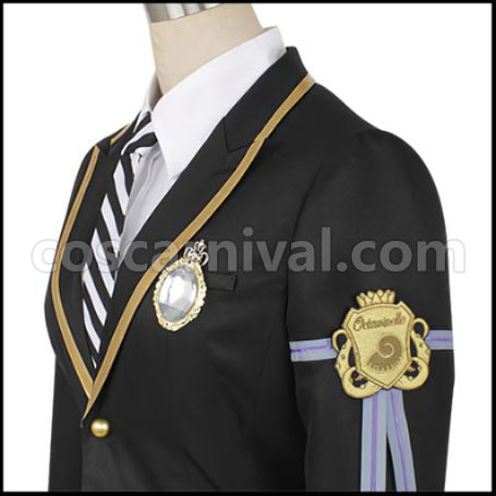 Twisted Wonderland Octavinelle Dormitory Jade Leech Cosplay Costume coscarnival - Cuff Style
