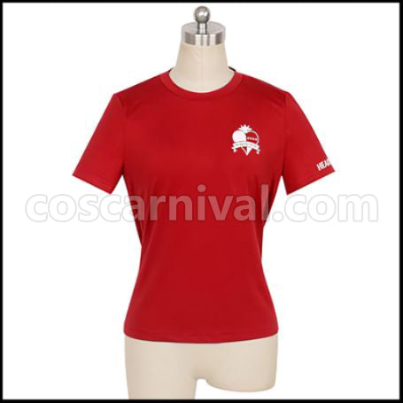 Twisted Wonderland Heartslabyul Dormitory Riddle Rosehearts Gym Clothes Cosplay Costume coscarnival - Hem Detail