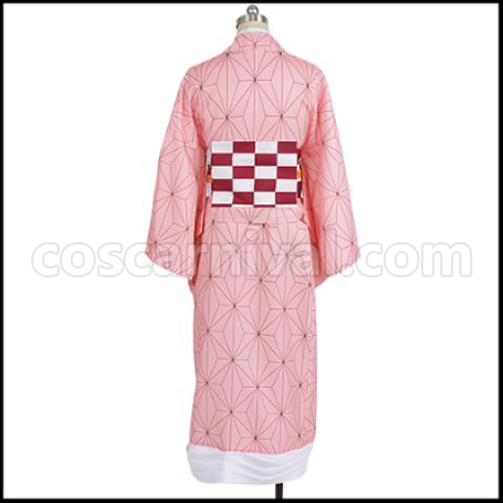 Demon Slayer: Kimetsu no Yaiba Nezuko Kamado Cosplay Costume coscarnival - Detail Close-up