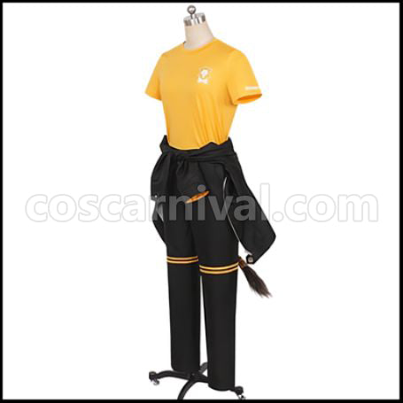 Twisted Wonderland Savanaclaw Dormitory Leona Kingscholar Gym Clothes Cosplay Costume coscarnival - Side Profile