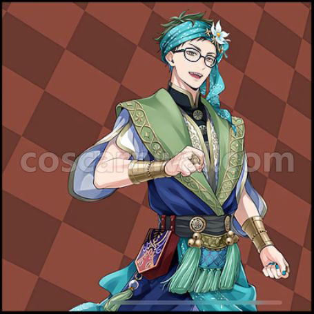 Twisted Wonderland Twisted-Wonderland Trey Clover Yasumina Silk Cosplay Costume coscarnival - Front View