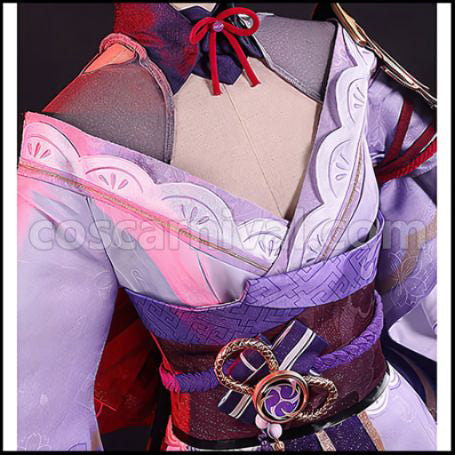 Genshin Impact Raiden Shogun Cosplay Costume coscarnival - Detail Close-up