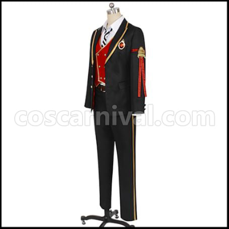 Twisted Wonderland Heartslabyul Dormitory Trey Clover Cosplay Costume coscarnival - Detail Close-up