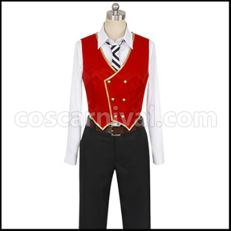 Twisted Wonderland Heartslabyul Dormitory Trey Clover Cosplay Costume coscarnival - Cuff Style