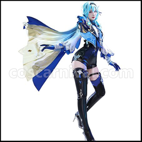 Genshin Impact Eula Lawrence Cosplay Costume coscarnival - Front View