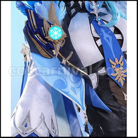Genshin Impact Eula Lawrence Cosplay Costume coscarnival - Detail Close-up