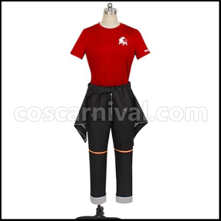 Twisted Wonderland Heartslabyul Dormitory Ace Trappola Gym Clothes Cosplay Costume coscarnival - Front View
