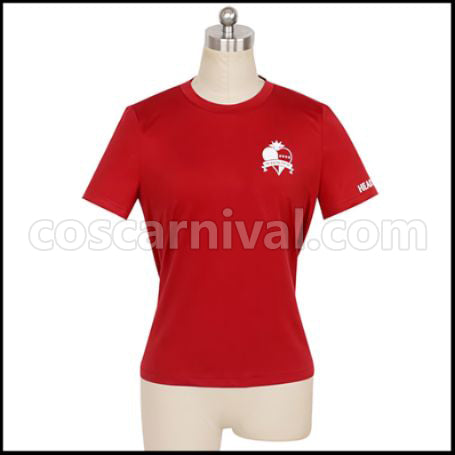 Twisted Wonderland Heartslabyul Dormitory Trey Clover Gym Clothes Cosplay Costume coscarnival - Hem Detail