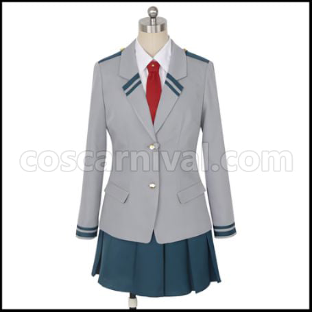 My Hero Academia Uraraka Ochaco U.A. High School Uniform Cosplay Costume coscarnival - Front View