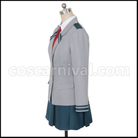 My Hero Academia Uraraka Ochaco U.A. High School Uniform Cosplay Costume coscarnival - Side Profile