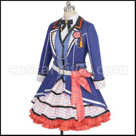 BanG Dream! Let's Start Running The Best Music! Kasumi Toyama Cosplay Costume coscarnival - Side Profile