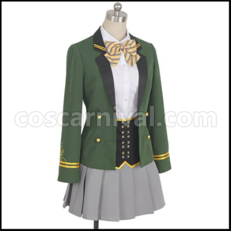 On Air! Tomoe Miwa Gem Hill Academy 1st Grade Uniform Cosplay Costume coscarnival - Back View