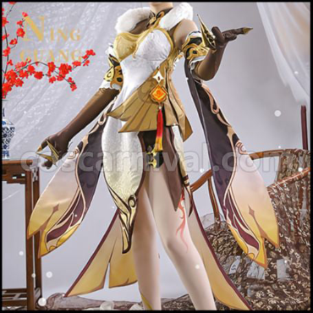 Genshin Impact Ningguang Cosplay Costume coscarnival - Front View
