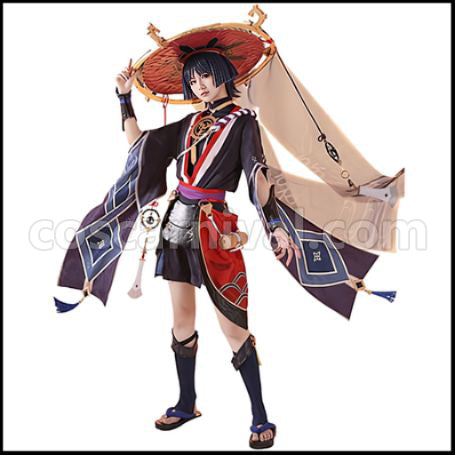 Genshin Impact Kokusei Cosplay Costume coscarnival - Front View