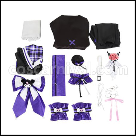 Ensemble Stars! Rei Sakuma Sanrio Kuromi Cosplay Costume coscarnival - Side Profile