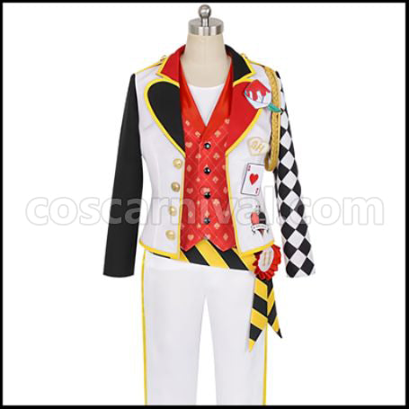 Twisted Wonderland Heartslabyul Dormitory Ace Trappola Cosplay Costume coscarnival - Front View