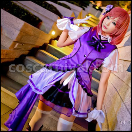 Love Live! Season 2 Episode 12/13 Insert Song KiRa-KiRa Sensation Happy maker Maki Nishikino Cosplay Costume coscarnival - Front View