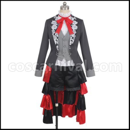 On Air! Hot-Blood Tsubaki Miyabino Cosplay Costume coscarnival - Front View