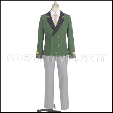 On Air! Kanmuri Ranma Treasure Hill Academy 1st Year Uniform Cosplay Costume coscarnival - Back View