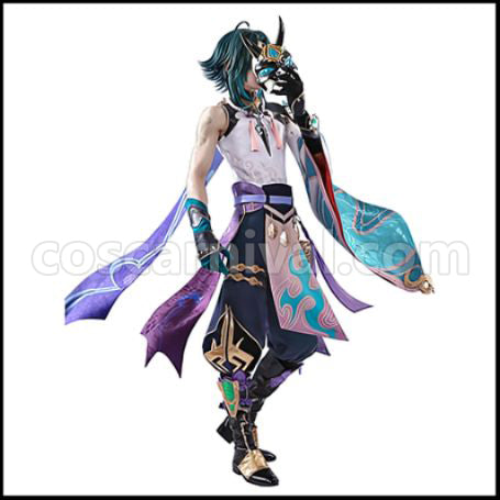 Genshin Impact Xiao Cosplay Costume coscarnival - Front View