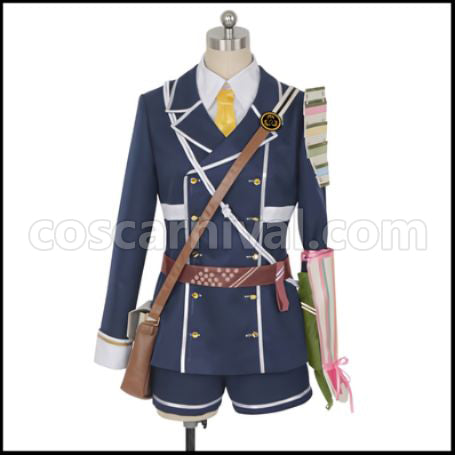 Touken Ranbu Wakizashi Danshi Tantou Houchou Toushirou Cosplay Costume coscarnival - Front View