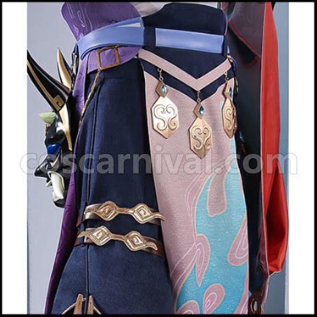 Genshin Impact Xiao Cosplay Costume coscarnival - Side Profile