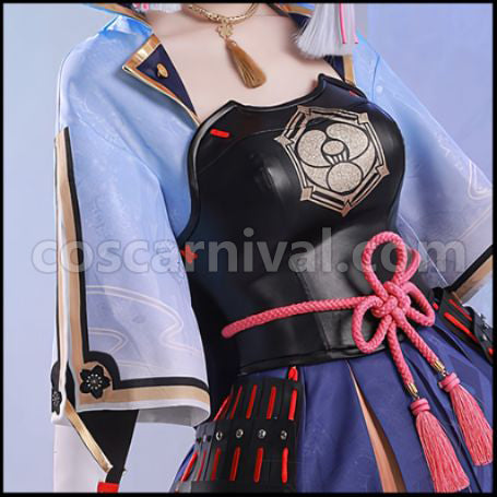 Genshin Impact Kamisato Ayaka Cosplay Costume coscarnival - Detail Close-up