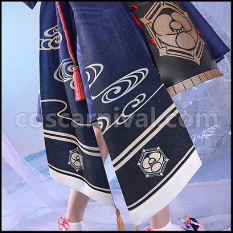 Genshin Impact Kamisato Ayaka Cosplay Costume coscarnival - Collar Design