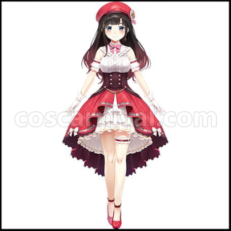[Nijisanji Costume] Nijisanji VTuber Suzuka Utako Cosplay Costume coscarnival - Front View