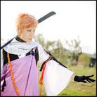 Touken Ranbu Naginata Danshi Iwatooshi Cosplay Costume coscarnival - Back View
