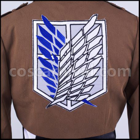 Attack on Titan Survey Corps Squad Leader Levi Cosplay Costume coscarnival - Material Texture