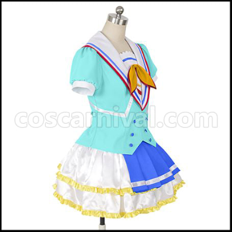 Love Live! Sunshine!! Aozora Jumping Heart Aqours Chika Takami Cosplay Costume coscarnival - Back View