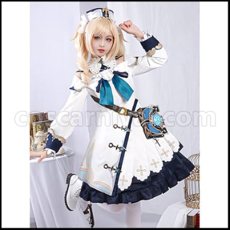 Genshin Impact Barbara Cosplay Costume coscarnival - Front View