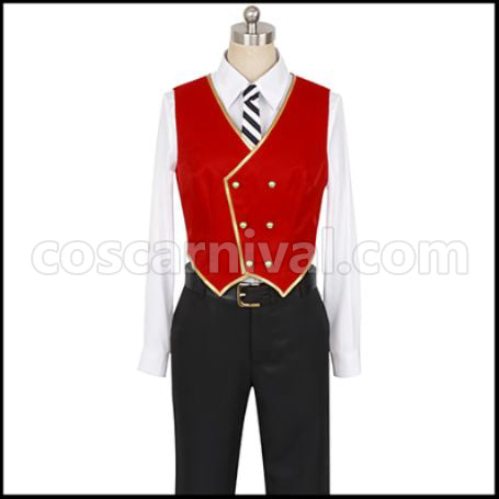 Twisted Wonderland Heartslabyul Dormitory Riddle Rosehearts Cosplay Costume coscarnival - Back View