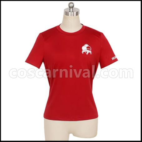 Twisted Wonderland Heartslabyul Dormitory Deuce Spade Gym Clothes Cosplay Costume coscarnival - Hem Detail