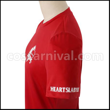 Twisted Wonderland Heartslabyul Dormitory Deuce Spade Gym Clothes Cosplay Costume coscarnival - Material Texture