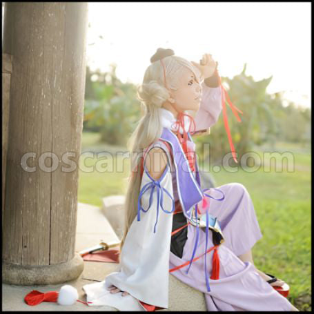 Touken Ranbu Tanto Swordsman Imanotsurugi Cosplay Costume coscarnival - Back View