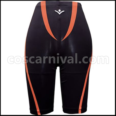Free! Nagisa Hazuki Swim Trunks Orange Free Size Cosplay Costume coscarnival - Front View