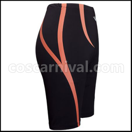 Free! Nagisa Hazuki Swim Trunks Orange Free Size Cosplay Costume coscarnival - Side Profile