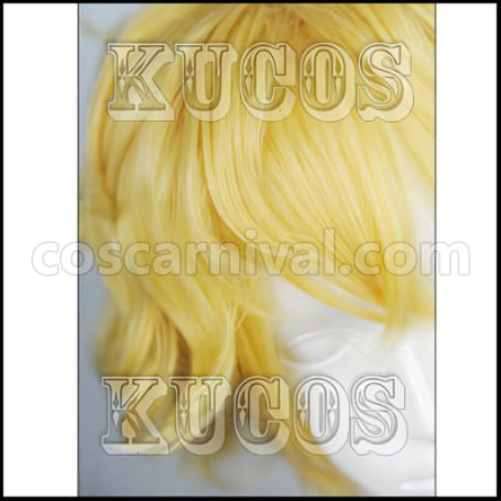 Karneval Yogi Short Golden Cosplay Wig coscarnival,Parting Line View