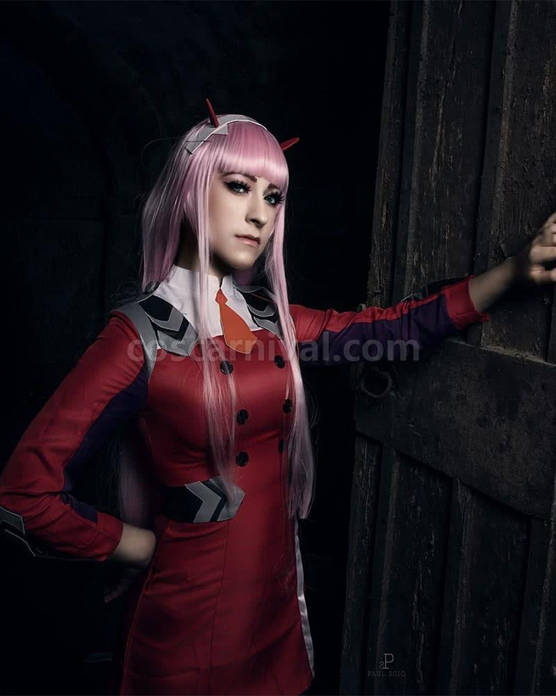 DARLING in the FRANXX 02 Zero Two 여성 풀 세트 코스프레 의상