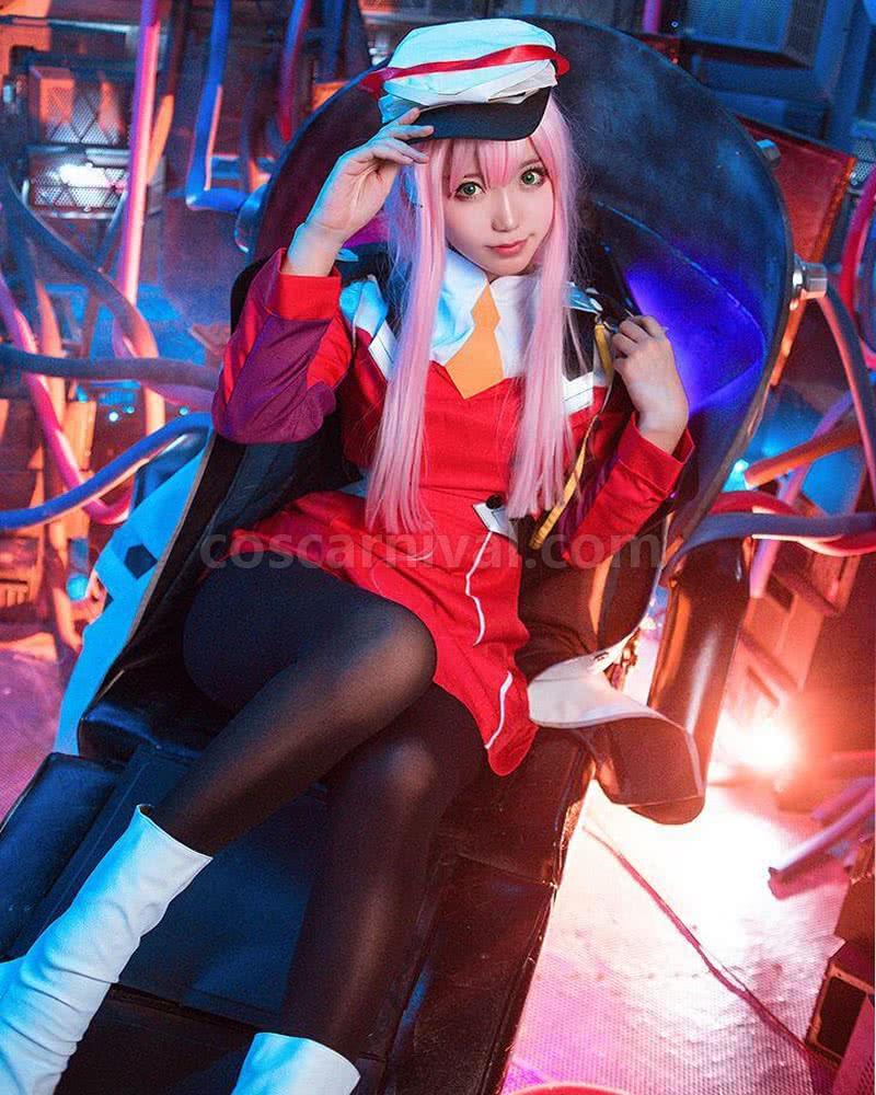 DARLING in the FRANXX 02 Zero Two 여성 풀 세트 코스프레 의상