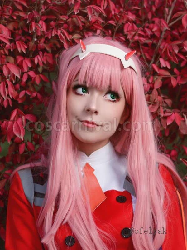 DARLING in the FRANXX 02 Zero Two 여성 풀 세트 코스프레 의상