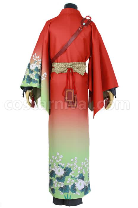 Dramatical Murder Koujaku Printing Vibration Sleeve Kimono Red Cosplay Costume coscarnival